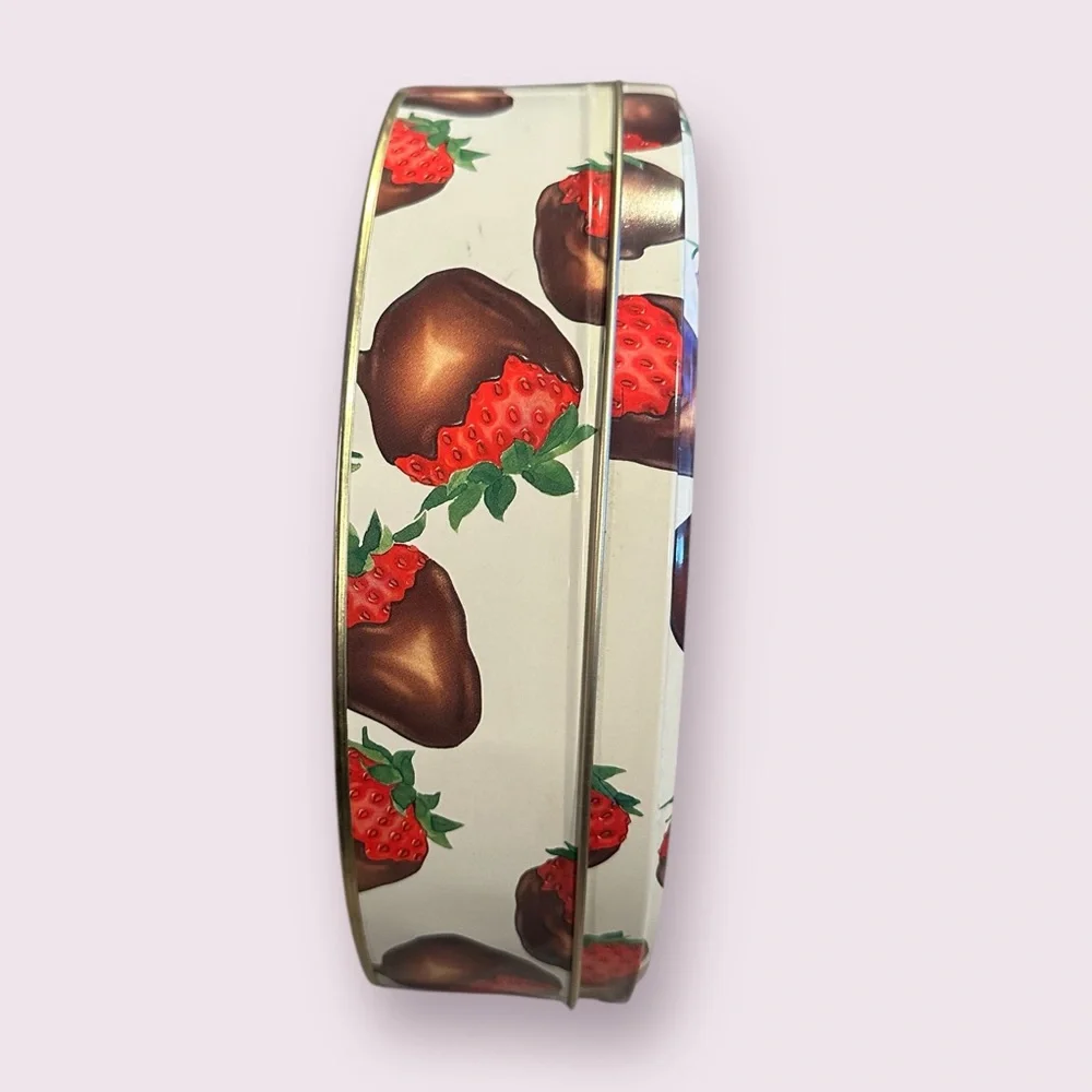 Department 56 Sweets Chocolate Covered Strawberry Round Nesting Tin Set - Picture 4 of 12